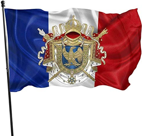 Drapeaux De Jardin Le Premier Empire Français Drapeau De Décoration De Jardin Durable Bannière Extérieure Résistant Drapeau De La Fierté Pour Jardin Extérieur Balcon 90x150cm