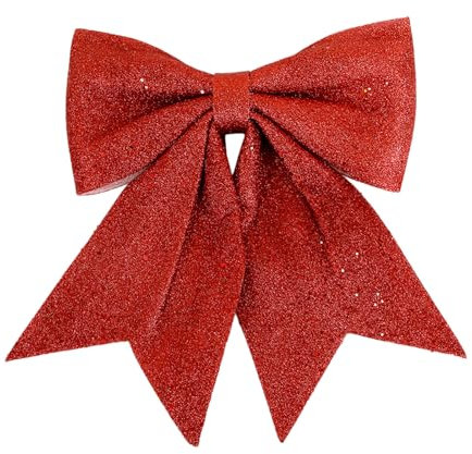 Große glitzernde Schleife, glitzernd, Weihnachtsband, Schleife, XmasTree hängende Ornamente, Neujahrsdekoration, Navidad 2024, Weihnachtsbaum-Schleife