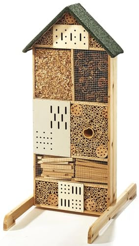 Insektenhotel Insektenhaus Honey aus Tannenholz 46x75x109 cm - mit Füllung aus verschiedenen Materialien