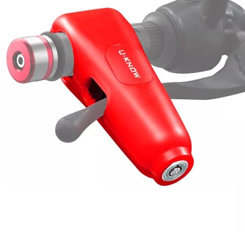 Moto Scooter Antivol Frein Alarme Guidon Poignée d'accélérateur Sécurité Rouge