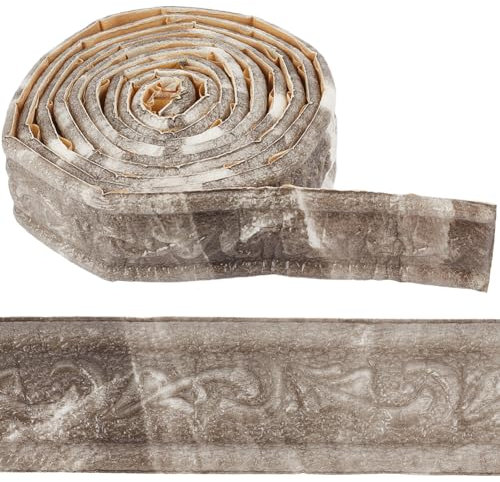 craspire Bordure de Moulure Blanche 90x3.1 autocollante et Flexible en Mousse PVC Gaufrage 3D Bordure de Papier Peint Imperméable pour Décoration de Maison Bureau Hôtel