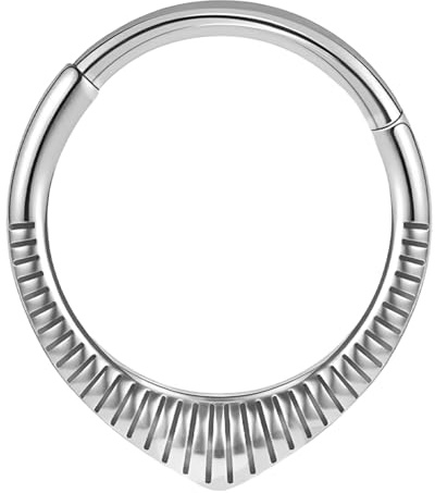 RUGBOL Anillos para la nariz, piercing para el tabique nasal en forma de lágrima, aro de acero inoxidable para mujer y hombre (acero)