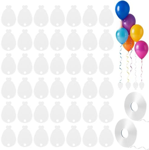 Confezione da 36 pesi per palloncini a elio, accessori in plastica bianca per feste, perfetti per fissare palloncini a compleanni, matrimoni, Capodanno, pesi resistenti da 295 g per decorazioni e