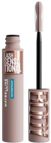 Maybelline Lash Sensational Body Mascara, volumizing, Black Waterproof | volumizing, Up To 24H Lift, Smudge-Resistant, Flake-Resistant, Clump-Resistant, Suitable For Sensitive Eyes