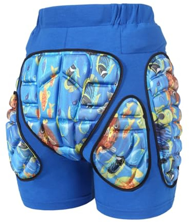 Whoasyst Pantalones cortos acolchados protectores para niños, adolescentes y adultos, patinaje, snowboard, pantalones cortos acolchados, protectores de glúteos, almohadilla de snowboard