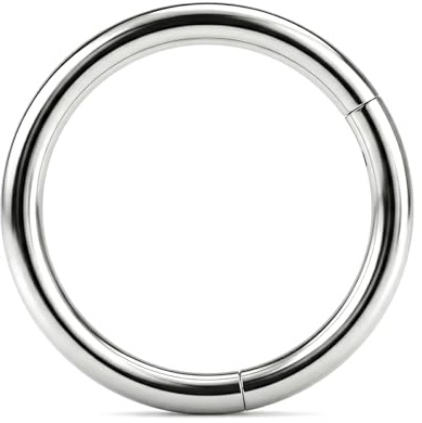 LAURITAMI Piercing Nez Anneaux Titane 20G 18G 16G, Titane Percing au Nez Anneau Piercing Septum Argent Or, 6/8/10/12 mm Percing au Nase Hélix Cartilage Tragus Nombril, Bijoux pour Femmes et Hommes