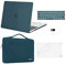 MOSISO Hülle Kompatibel mit MacBook Pro 13 Zoll M2 M1 2025-2016 A2338 A2289 A2251 A2159 A1989 A1706 A1708,Hartschalenhülle&Tasche&Tastaturschutz&Webcam-Abdeckung&Displayschutzfolie,Deep Teal