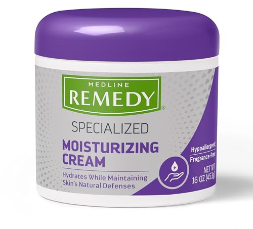 Medline Remedy Specialized Skin Cream, Fragrance-Free (16 oz), 1.5% Dimethicone, Nourishing Moisturizer for Dry Skin, Sulfate-Free, Paraben-free, Hypoallergenic Body Cream, Daily Lotion for Dry Skin