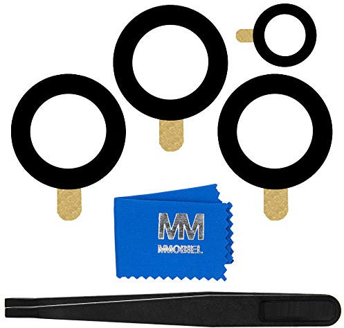 MMOBIEL Lente Vetro Fotocamera Postiore di Ricambio Compatible con Samsung Galaxy S21 Ultra 2021 - con Adesivo Incl. pinzette e stoffa - Nero