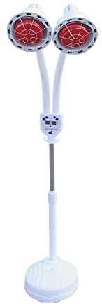 LOYALHEARTDY Infrared Heat Lamp 275W Circulation Pain Relif Heating Therapy Light 50HZ Aches Physiotherapy Pain Lumbar Relief Therapeutic Light (Double Heads with Wheels)