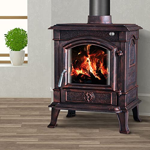 NRG 8KW Wood-Burning Stove Defra Approved Eco Design Stoves Cast Iron Fireplace Antique Bronze
