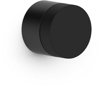 Premium Schwarz Türstopper für die Wand, Edelstahl, Wand-Puffer, Türpuffer, Gummi-Puffer, Wandschutz, Wand-Stopper, Wandtürstopper, Wand-Montage