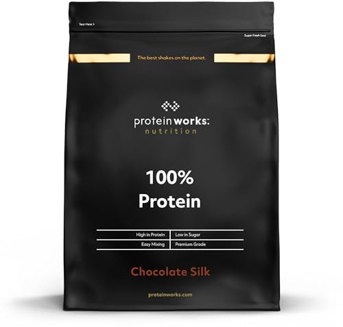 Protein Works - 100 Percent Protein, 1.25kg, High Protein Blend, 41 Servings, Chocolate Silk