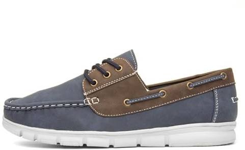 Cushion Walk Ant Mens Navy & Brown Boat Shoe