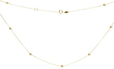 My Gold Damen Halskette Gold 333 Kette Mit Anhänger Kugeln Echtes Gelbgold (8 Karat) 45cm Goldkette Rubia