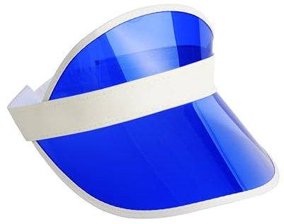 Bramble Unisex Blaue Sonnenvisiere – 1er Pack, Einheitsgröße – Perfekt für Sport, 80er Jahre Kostüme, Festivals, Partys