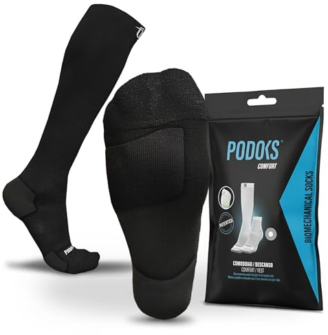 PODOKS® Medias de Compresión hombre y mujer | Calcetines Compresivos Deportivos | Tejido Coolmax Transpirable | Perfectas para deporte, trabajo o viajes | Fabricado en España