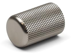 Nickel Knurled Cabinet Knob Small Textured Silver Cylinder Button Pull 18mm Diameter Kitchen Cupboard Door Drawer Furniture Upcycle Handle