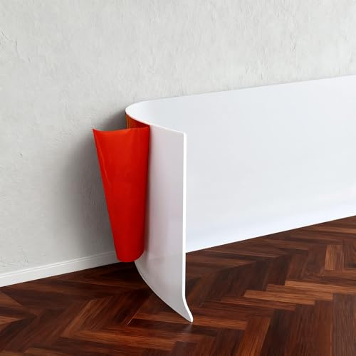 Flexible Self-Adhesive PVC Skirting Board Trim 10cm x 3m - Peel and Stick Wall Base Molding, White Baseboard Cover for Floor and Wall Gap Protection