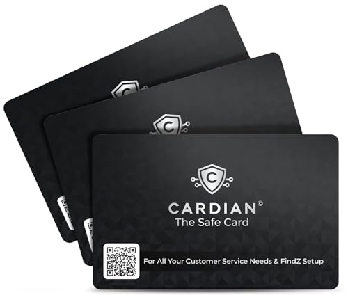 Cardian RFID Blocking Cards Set 3 White & Stealth – Credit Card Protector for Wallets, Passport Safe Shield | Anti-Skimming Protection for Debit, ID & EMF Cards, Stealth Black, Credit Card Size