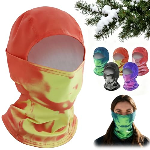 Pasamontañas unisex termorreactivo con cambio de color, máscara completa de esquí térmica, cubrecara completa de motocicleta, pasamontañas de invierno para esquí y senderismo, Talla única
