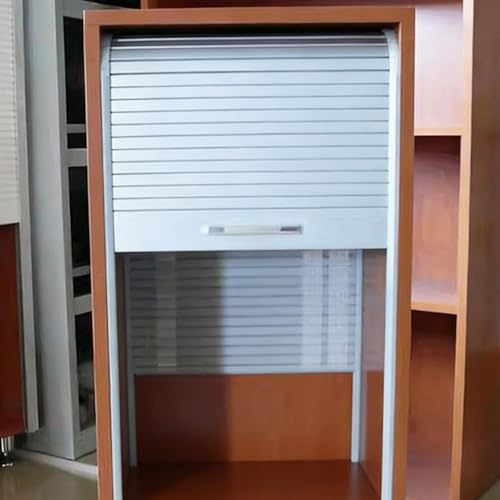 Innovz Tambour Door Cabinet Roller Shutter Cabinet Door, ABS Kitchen Roll Up Door Kit with Handle & Track, Interior Small Closet Folding Doors(18x24in(46x61cm))