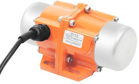 60W Vibration Motor, 220V Single Phase, 3000RPM, IP65 Waterproof, 38kg Vibrating Force, Aluminum Alloy Concrete Vibrator for Vibrating Screen Table and Sand Screener