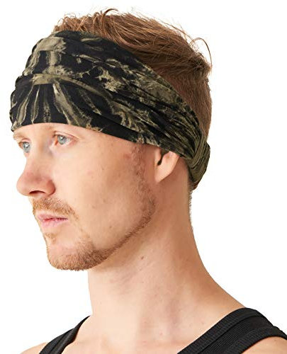 CHARM Tie Dye Stirnband Hippie Elastisch Bandana Kopf Abdeckung Wickeln Für Männer & Frauen Psychedelisch Blume Muster 60'S 70'S Retro Bohemien Boho D