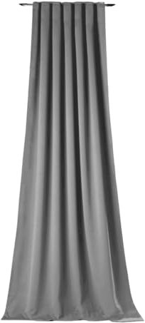 NOVUM fix Vorhang Verdunkelung grau Kälteschutz Kräuselband Blickdicht Klimavorhang Übergardine XXL extra lang energiesparen 145x300 cm(BxH)