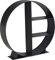 Free Standing Round Heavy Duty Black Metal Fireplace Log Holder Rack Shelf