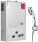 BreeRainz 16L Gas Durchlauferhitzer mit Duschkopf,32KW LPG Propan Butan Warmwasserbereiter, Super Niedrigem 0,2 bar Startwasserdruck für Zuhause Wohnmobile Kabinen