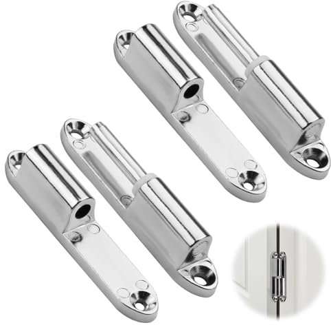 2 pares de bisagras de puerta de madera para interior de acero galvanizado, resistentes cintas atornillables con tecnología de rodamiento deslizante sin mantenimiento, ideal para puertas interiores de