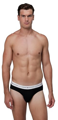 Tommy Hilfiger 3P Brief DTM Um0Um03471, Breve, Uomo, Giallo (Black/Black/Black White WB), L