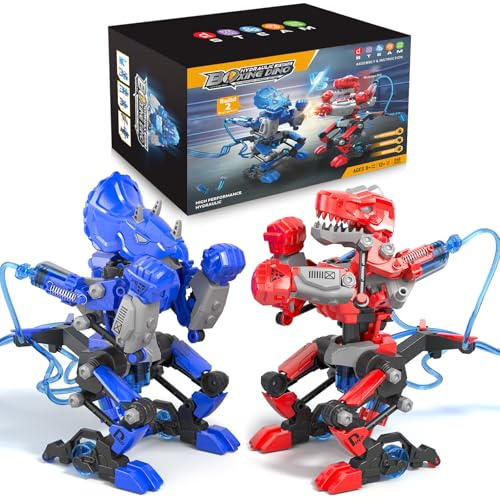 STEM Boxing Robot Toys, Science Experiments for Kids, Science Kits for Kids, Build Two Hydraulic Boxing Robots, Robot Engineering Kits Activity Toys Gifts for 8 9 10 11 12 13 14 Year Old Boys