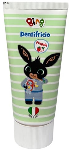Dentifricio per bambini Bing gusto fragola con floururo di sodio anticarie 50 ml