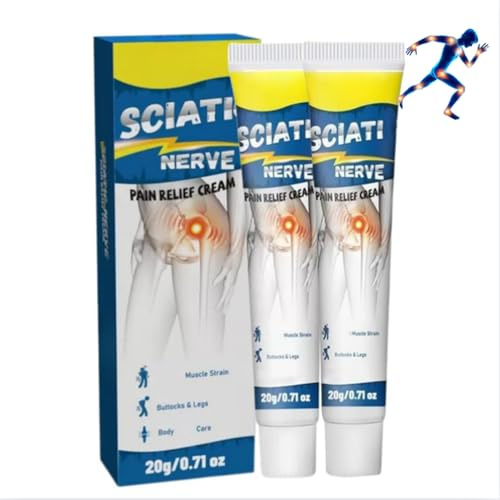 Sci/atica Nerve Pai-n Relie-f Crea-m,2PCS Sciatica Nerve Pai-n Relie-f Crea-m，Sci/atica Pain Relief Cream,Knee/Shoulder/Back Pain Cream,Sciatica Pain Relief Products,Quickly Relieve Pain