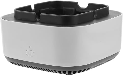 NUOBESTY Cenicero Purificador de Aire sin Humo para Hogar Función Aromaterapia y Doble Uso, Material Plástico Adecuado para Interiores y Exteriores