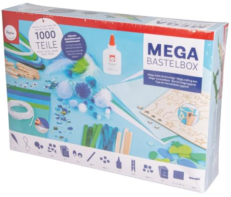 Rayher 69185000 Bastelbox, Bunt, 1000 Teile Space inkl. Holzschablonen