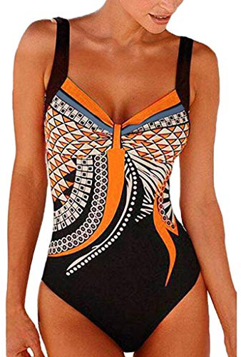 One Piece Swimming Costume Women Tummy Control Swimsuit UK Sale Ladies Padded Swimwear Plus Size Bathing Suits Vintage Push Up Monokinis
