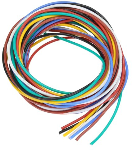 QUARKZMAN Cable de Conexión de PVC Calibre 18 de 1.5m/5Ft Alambre Eléctrico Flexible de Calibre 18 AWG Carrete de Alambre de Cobre Estañado 7 Colores 0.23cm de Diámetro