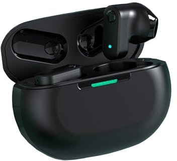 Écouteurs de sport sans fil Bluetooth avec boîtier de chargement pour entraînement, conduite, marche, course à pied, télévision, téléphone, ordinateur portable, musique, noir