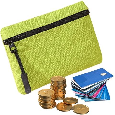 Porte-Monnaie Compact - Portefeuille en Tissu Oxford avec Fermeture éclair, Petit Organisateur de Changement, Porte-clés au Design Durable, Accessoire Parfait pour Les Jours, Solution Pratique