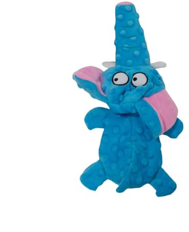 Jack and Vanilla, Jouet interactif pour Chien en Forme d'éléphant, 28 cm, Bleu, en Tissu Doux et Durable, stimule Le Jeu Actif et l'exploration, Lavable en Machine, Modèle Bubble Plush