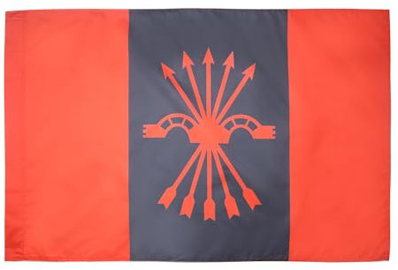Bandiera della Falange Española de las JONS – 100% poliestere – 100% poliestere – colori vivaci – 150 x 90 cm