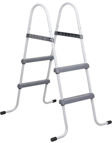 Accessoires de piscine et spa - Échelle de piscine, marches et rampes - Échelle de piscine grise - 84 cm - Acier