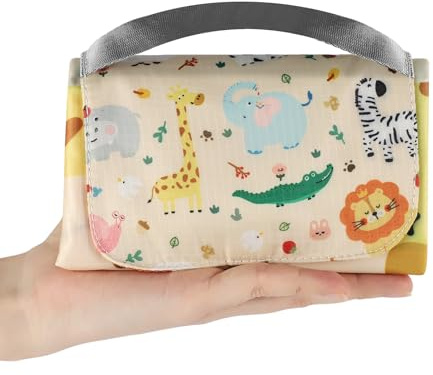 Lvjkes Picknickdecke wasserdicht, 150 x 100 cm Mini picknickdecke, Wasserdicht und schmutzabweisend, Ultraleicht Leicht zu reinigen, Für Camping, Reisen, Picknicks und Strandausflüge (Tiere)