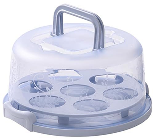 Recipiente Para Guardar Pasteles, Soporte Contenedor Pastel Con Tapa Y Asa, Contenedor Redondos Portátil Tartas, Base De Dos Lados Para Pasteles, Nueces, Frutas