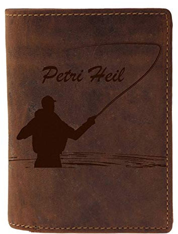 Greenburry Lederbörse Portemonnaie mit Motiv Fisch