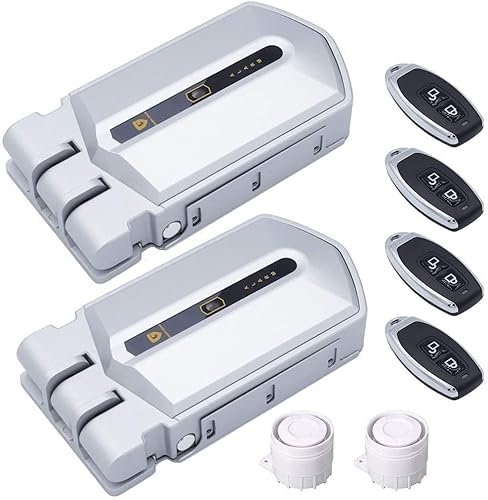 Cerradura Invisible con alarma Golden Shield Alarm - Controla Dos cerraduras electrónicas inteligentes con alarma con un mismo mando, validas para casi todo tipo de puertas incluso para furgoneta.