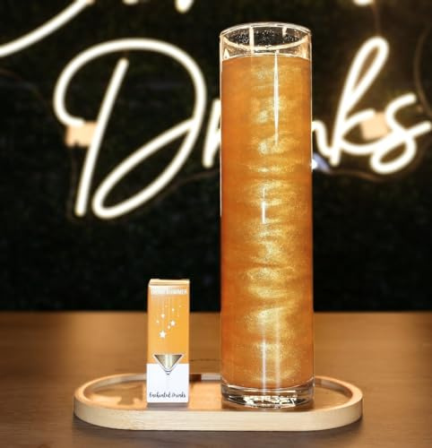 Enchanted Drinks Edible Shimmer Powder For Drinks – 35 Servings – 15 Colour Options – Add Sparkle to Cocktails, Prosecco, Champagne & Mocktails – Vegan, Gluten-Free, UK Made (Gold)